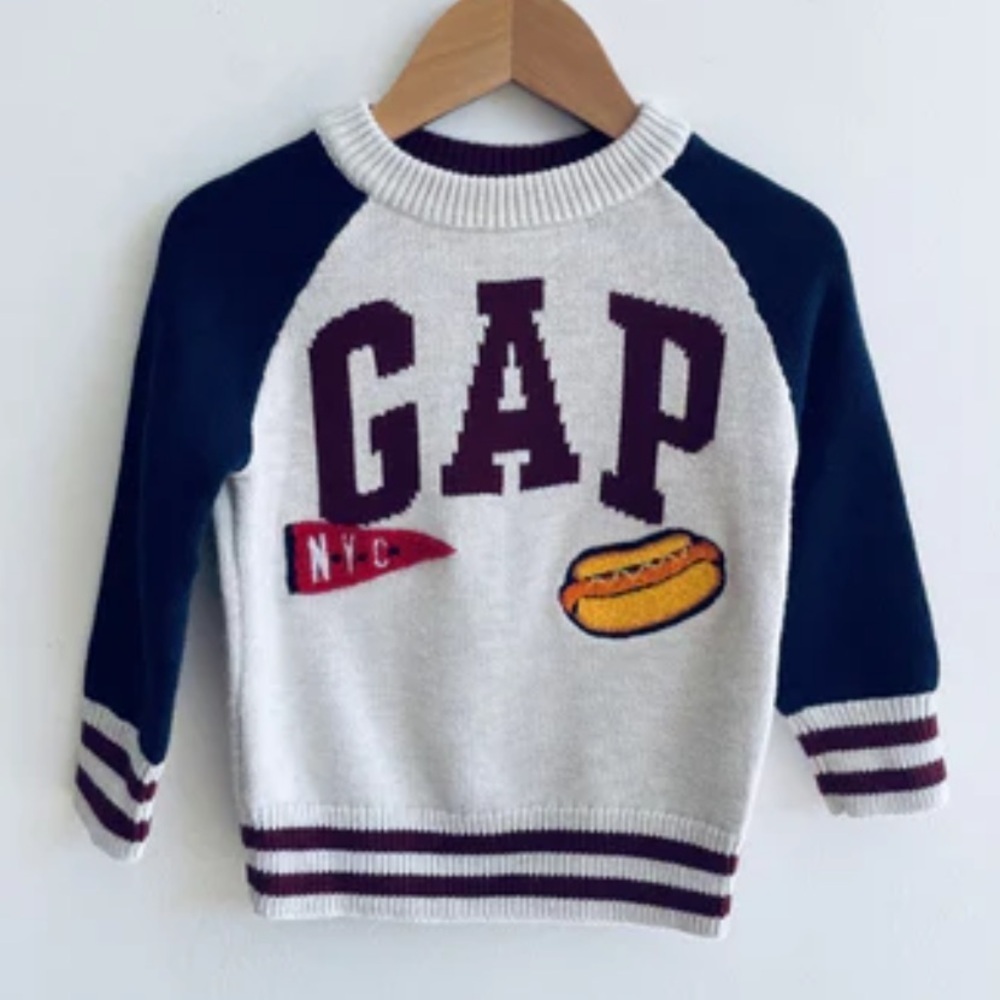 Gap Kids NYC Hot Dog Logo Sweater